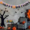 Hiboom Halloween Happy Birthday Banner with LED Lights - Light Up Glitter Pumpkin Bat Banner Decor with 8 Light Modes, Halloween Party Supplies for