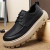 2025 Autumn Men's Non-slip Sport Casual Leather Shoes with Soft Foam Sole - Retro and Versatile