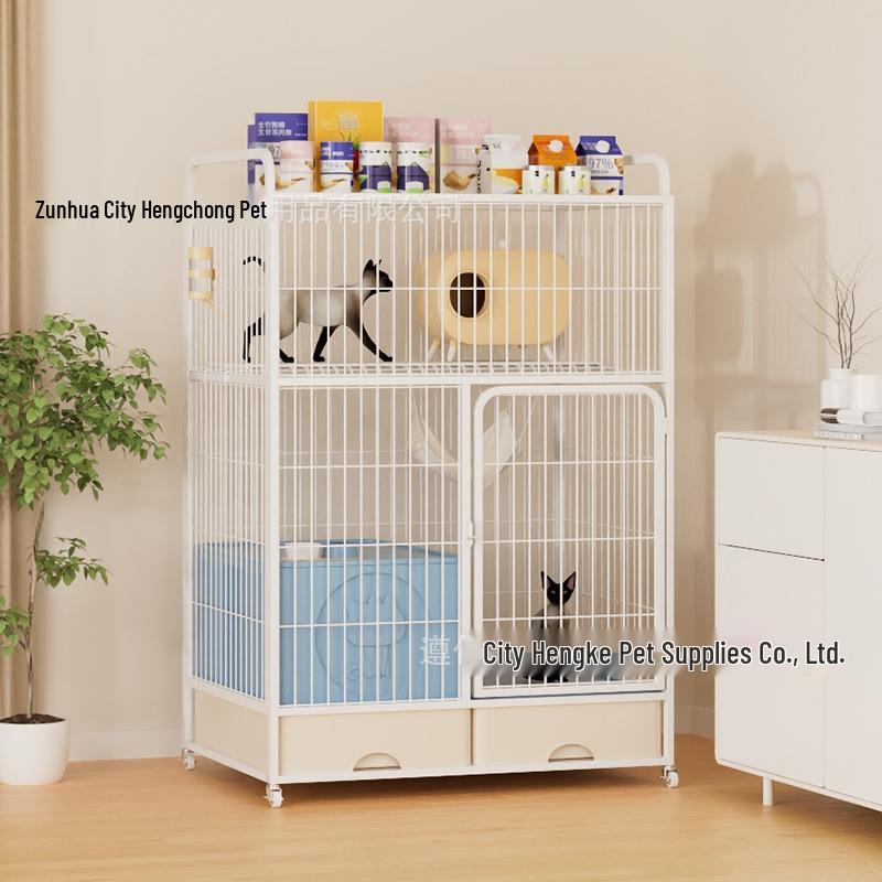 Extra-Large Three-Layer Cat Cage Villa for Household Use