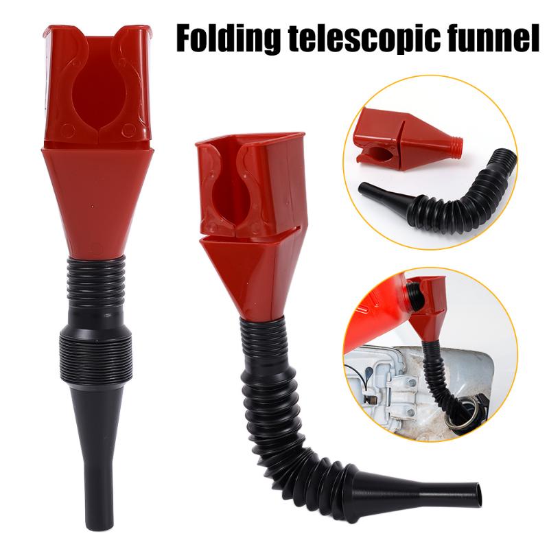 Car Telescopic Refueling Funnel Portable Foldable Car Motorcycles Engine Oil Gasoline Filter Transfer Funnels Tools 5 Colors