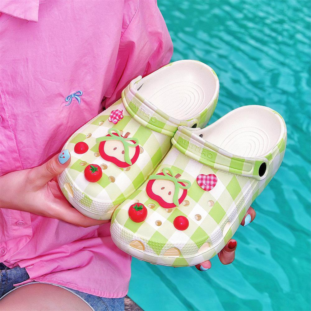 Fashion Slippers Casual Summer Women's Shoes Cover Toe Platform Shale Female Beach Slides Luxury Flat Sabot Fashion House Slippers Platf