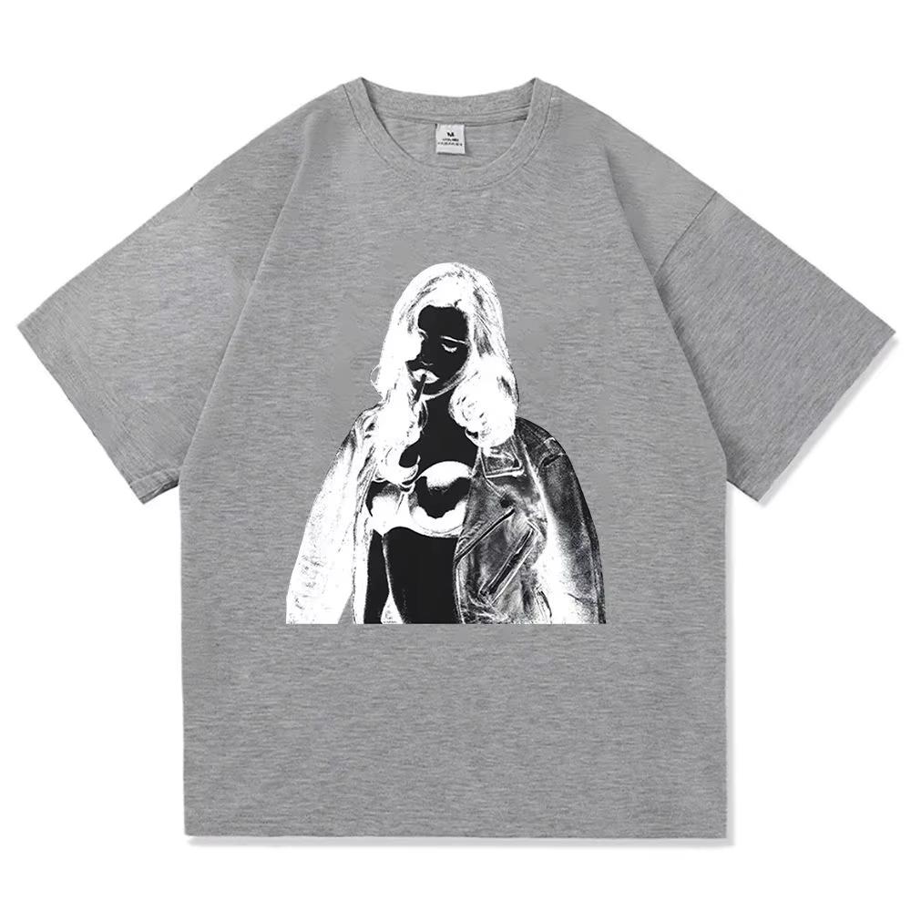 T-shirt Négatif Photo Nessa Barrett Y2k Vintage Mode Hip Hop Manches Courtes Col Rond T-shirt Décontracté Unisexe T-shirts