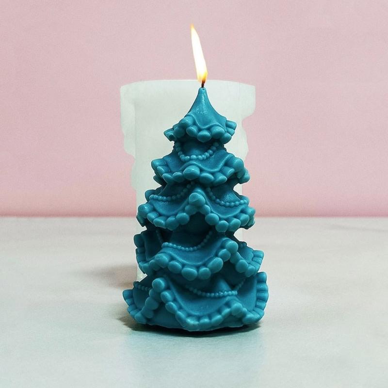Silicone Molds Christmas Tree Candle Molds Handmade Casting Molds Ornament Molds Craft Supplies Plaster Molds