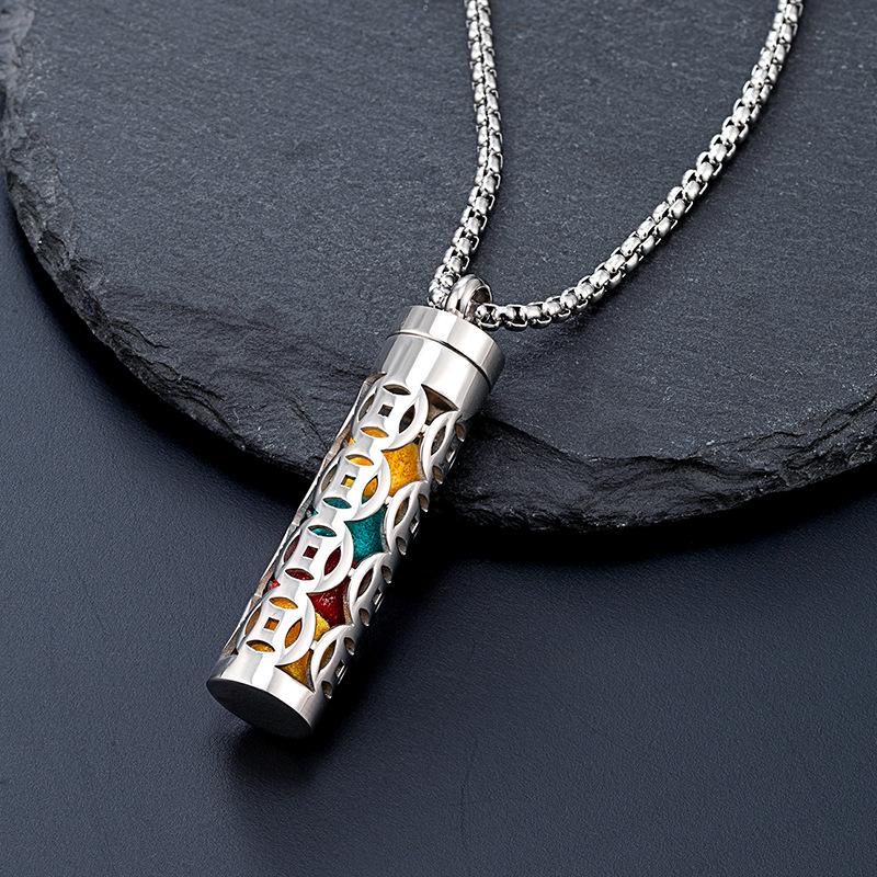 Stainless Steel Aromatherapy Essential Oil Diffuser Pendant Necklace