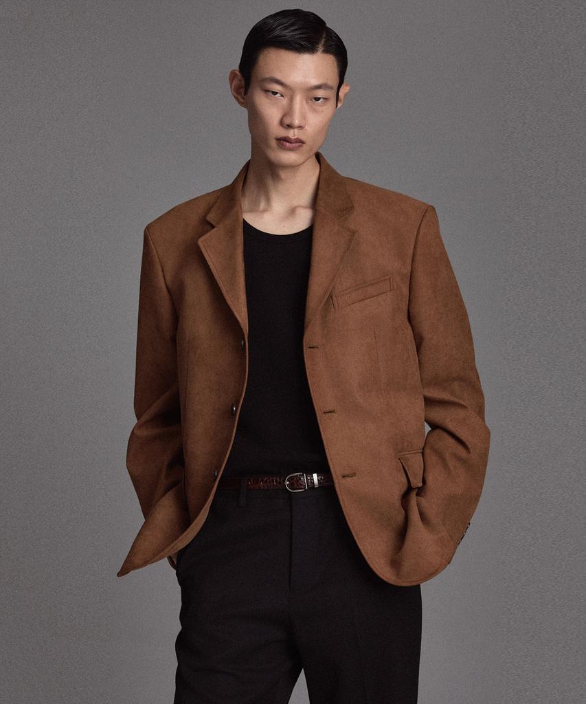 TNGT Faux Suede Jacket (Camel Brown) Tnja6F102Cm