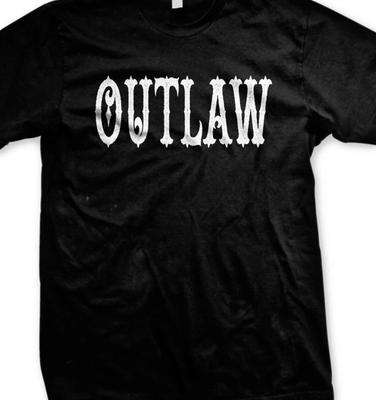 Outlaw Supporta i tuoi fuorilegge locali Biker Motocicletta MC t shirt maglietta tee