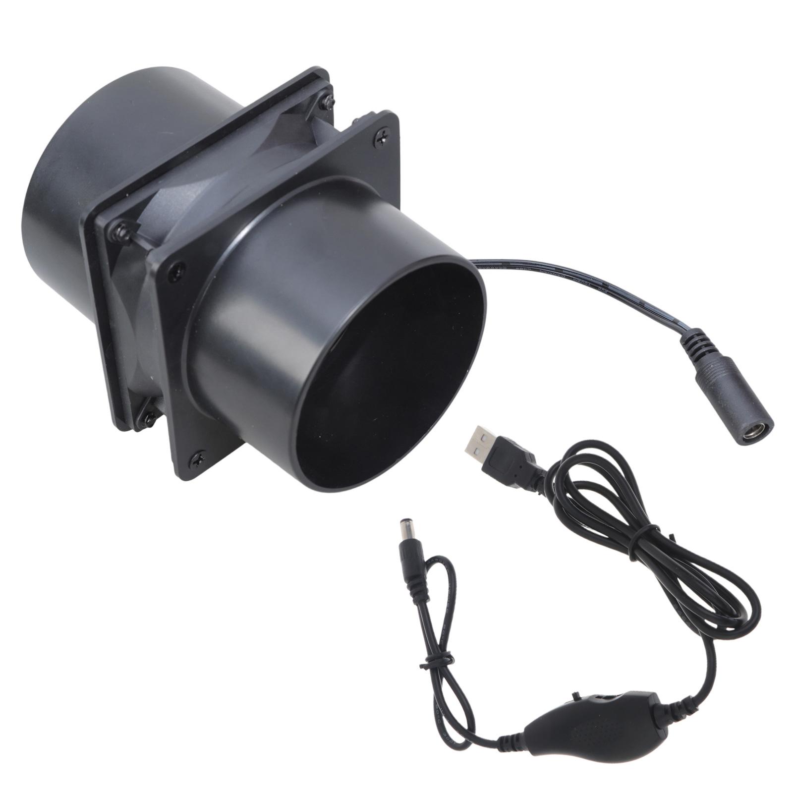 

USB 5V Adjustable Speed Inline Duct Fan Exhaust Fan For 3D Printer Kitchen Exhaust Ventilation ABS Construction