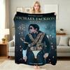 Michael Jackson Pop Theme Printed Blanket Warm Comfortable Fleece Blanket For Camping Travel Home Decor Holiday Gift