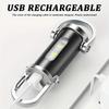 Mini USB Rechargeable LED Flashlight Keychain Portable Waterproof Camping Pocket Lamp Keyring Light Outdoor Gear