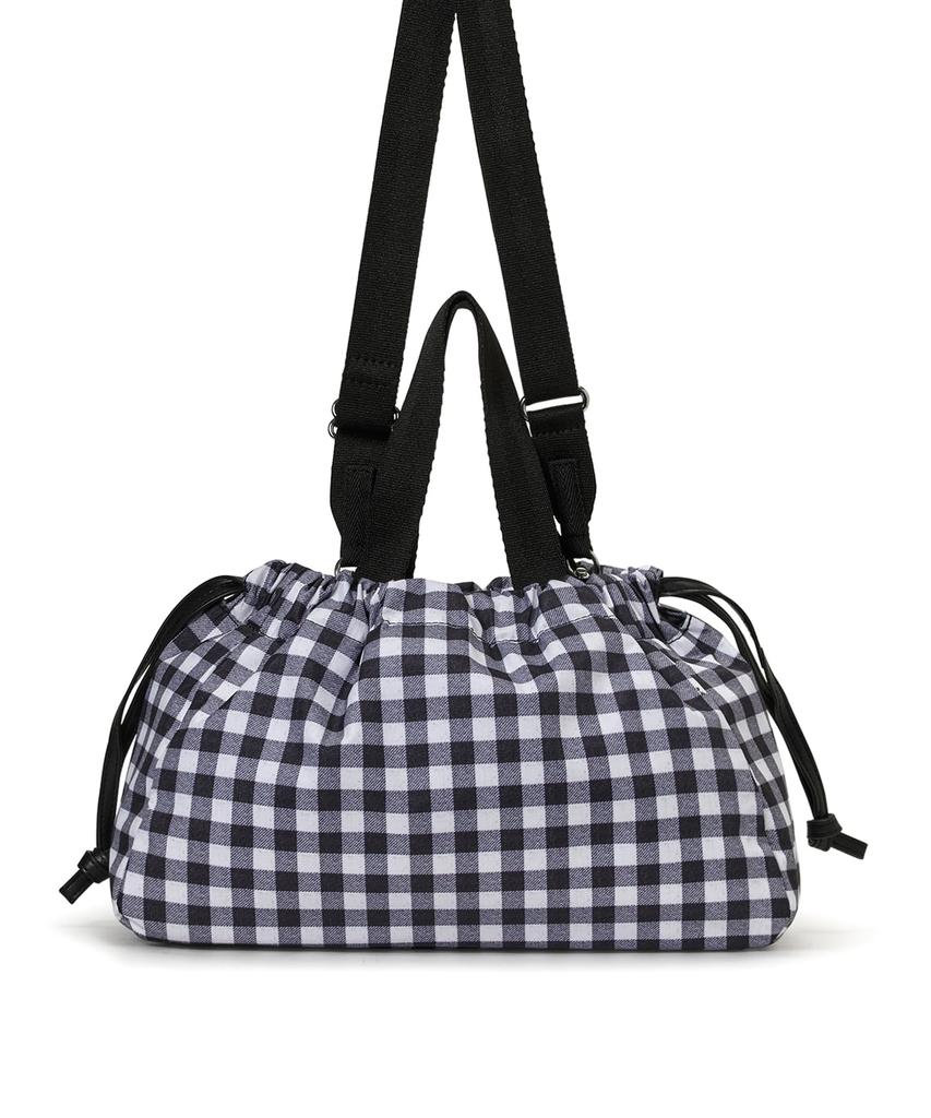CITY DRAWSTRING BAG E/W /1084/Uptown Gingham/Black