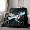 1Pc Soccer Player Celebration Flannel Blanket, Soft And Comfortable, Casual Warm, Camping Travel, Christmas, Halloween Xmas Gift S1537