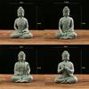 Garden Ornament Sitting Buddha Resin Stone Zen Effect Outdoor Indoor Statue Buddhist  Garden Fish Tank Decoration Sitting Buddha