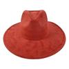 Artificial Suede Western Cowboy Hat Mujer Style Felt Jazz Hats New Roll Brim Cowgirl Cap  Men Women