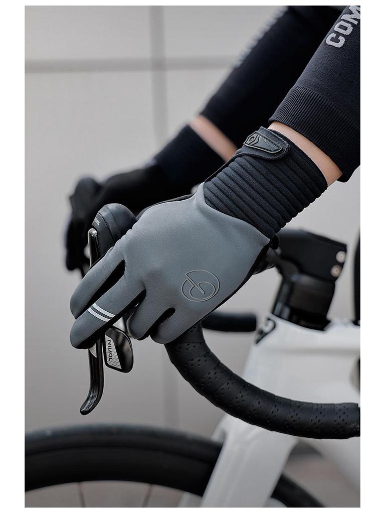 Unisex Fleece Cycling Gloves for Autumn & Winter – Warm, Non-Slip, Outdoor Sports Glove for Road Biking (DB75)