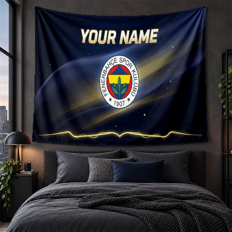Personlig Gobelin Væghængning Fenerbahçe FC Mønster Kunst Baggrundsklud