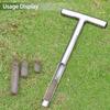 Stainless Steel Soil Sample Probe Corrosion Resistant Soil Test Kit Pushing Tool  Gardening