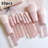 10Pcs Synthetic Makeup Brushes Professional Foundation Powder Concealers Eye Shadows Soft Handle for  Face