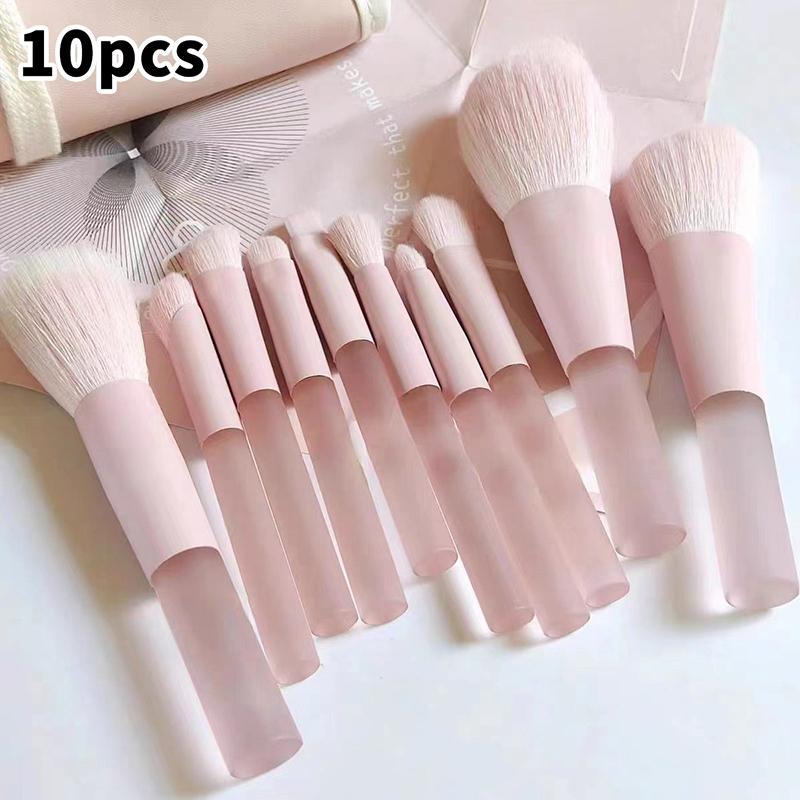 10Pcs Synthetic Makeup Brushes Professional Foundation Powder Concealers Eye Shadows Soft Handle for Face