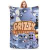 Coperta da Viaggio di Sopravvivenza Grizzly e Lemming Qualità Morbida Coperta Plaid Inverno Ragazze Ragazzi Soggiorno Moda Copriletto