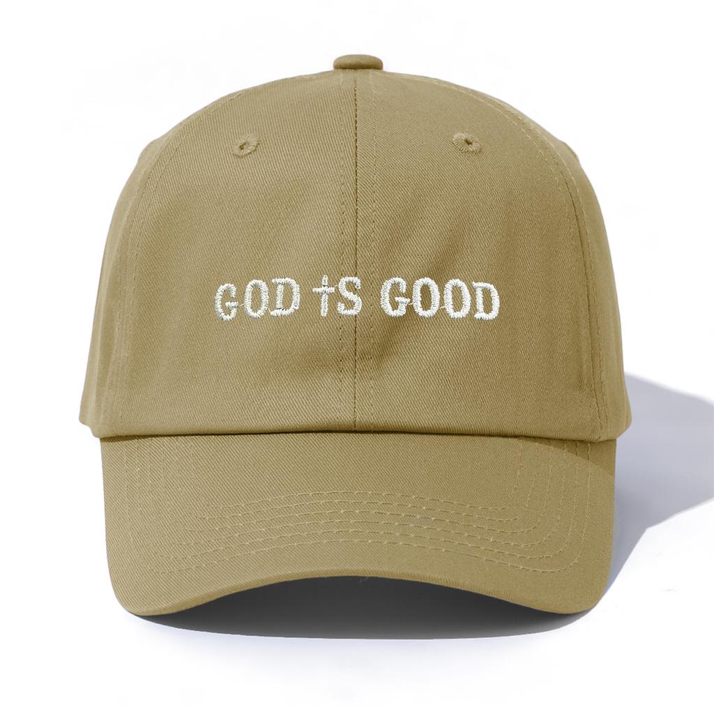 1pc GOD IS GOOD Embroidery Baseball Cap for Adults,Minimalist Retro Style Casual Soft Adjustable Dad Hat,Perfect As Gift
