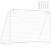 Football Goal Soccer Cage, 301 X 120 X 200 Cm, Epoxy-Coated Metal Frame, PE Netting, White