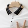 Men's Casual Solid Color Short-Sleeve Lapel T-Shirt – Breathable, Cool Summer Fashion for All Ages