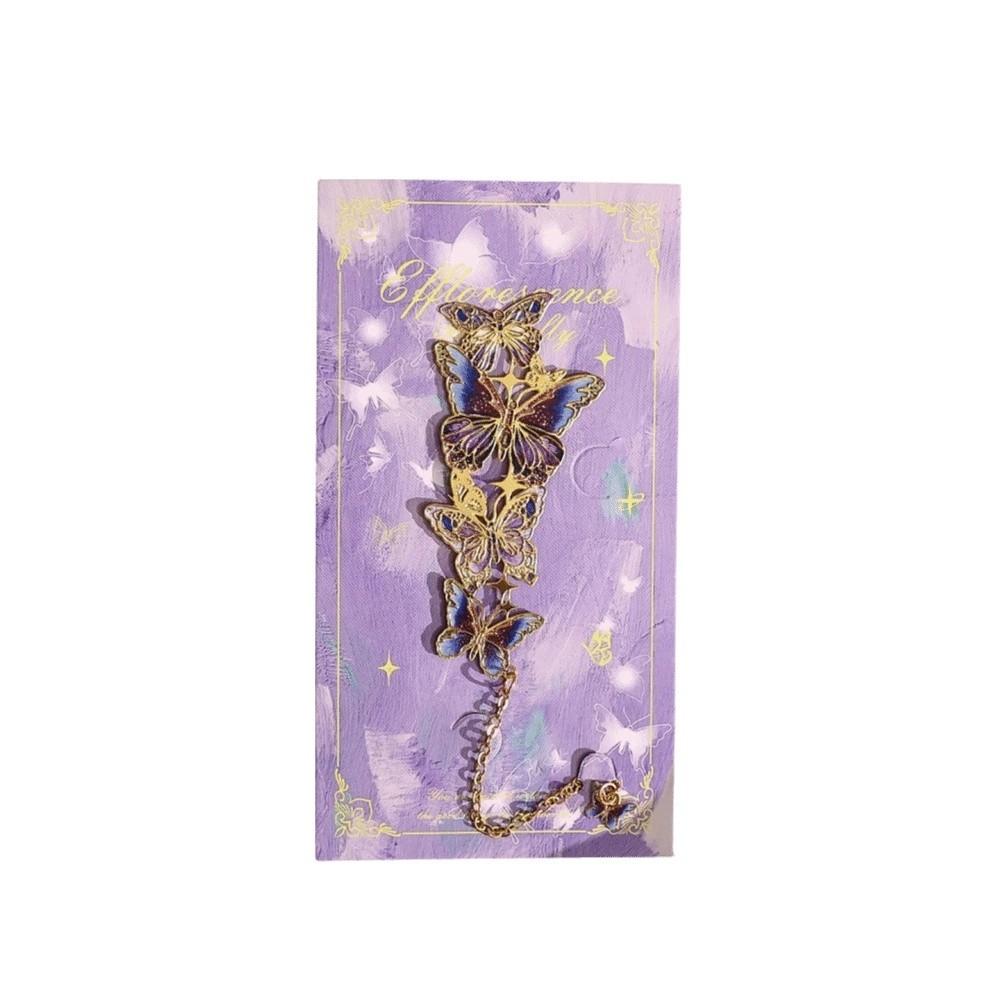 Creative Metal Butterfly Bookmark Chinese Style Decorative Bookmark Reading Accessory