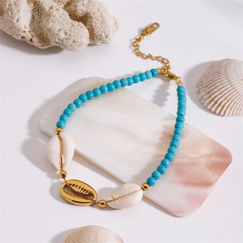 Resin Plastic Anklets for Women 6 Unique Beach Vacation Designs Comfortable Jewelry Accessories