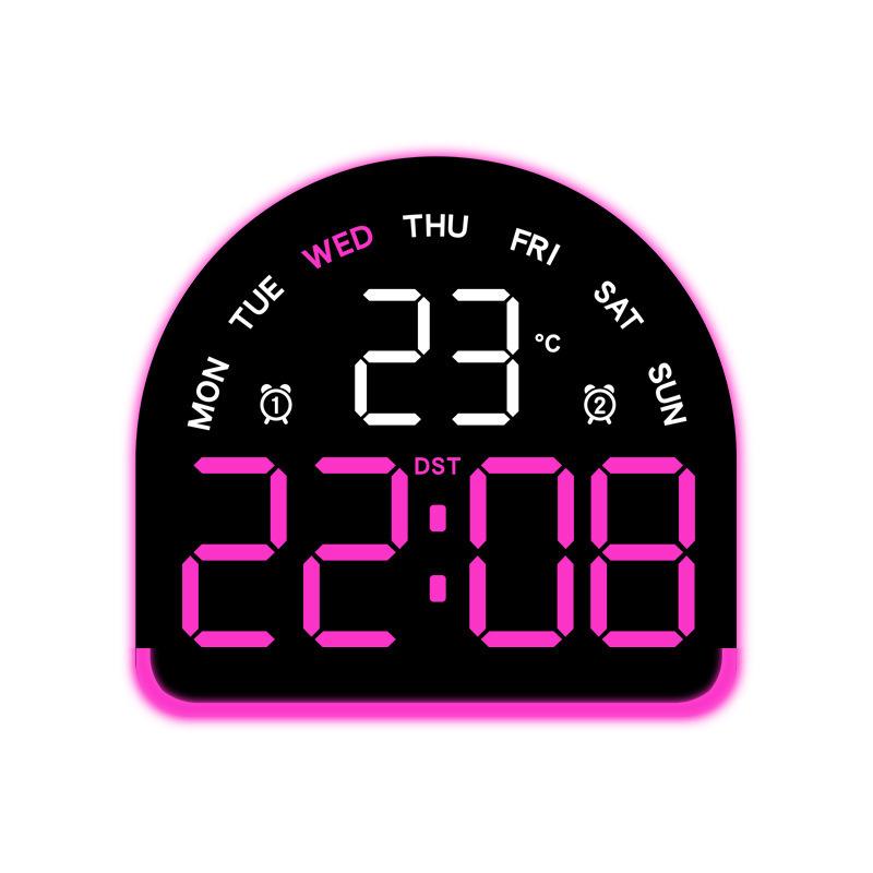 USB Powered Digital Alarm Clock with Ambient Light Temperature Date 3 Levels of Brightness Desktop Clock Dimmable LED Clock