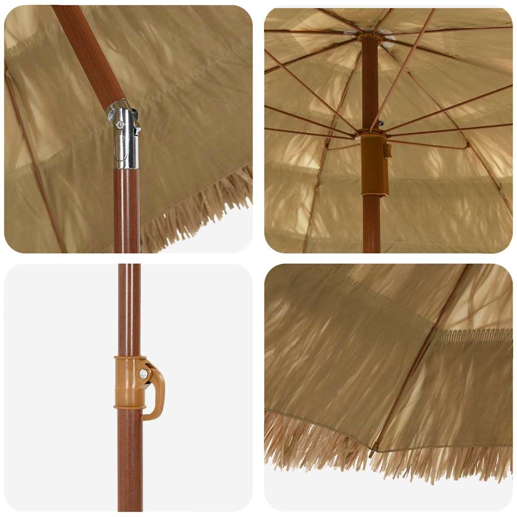 Garden Sun Umbrella Natural 160 X 160 X 196 Cm