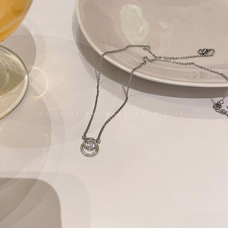 Collier géométrique en zircon pour femmes, accessoires simples et tempéramentaux, niche, chaîne de clavicule polyvalente