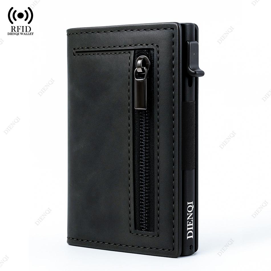 Rfid Credit Card Holder Men Wallets Mini Handbags Luxury Brand Bag Cardholder Case Leather Magnetic Coin Purse Hand Bag for Men