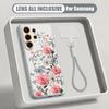 INS Floral Pattern Case For Samsung S26 Ultra S25 FE S24 S24 Plus A57 A37 A17 A56 A36 A16 A55 A35 A15 A54 5G Hybrid Magnetic Matte Cover