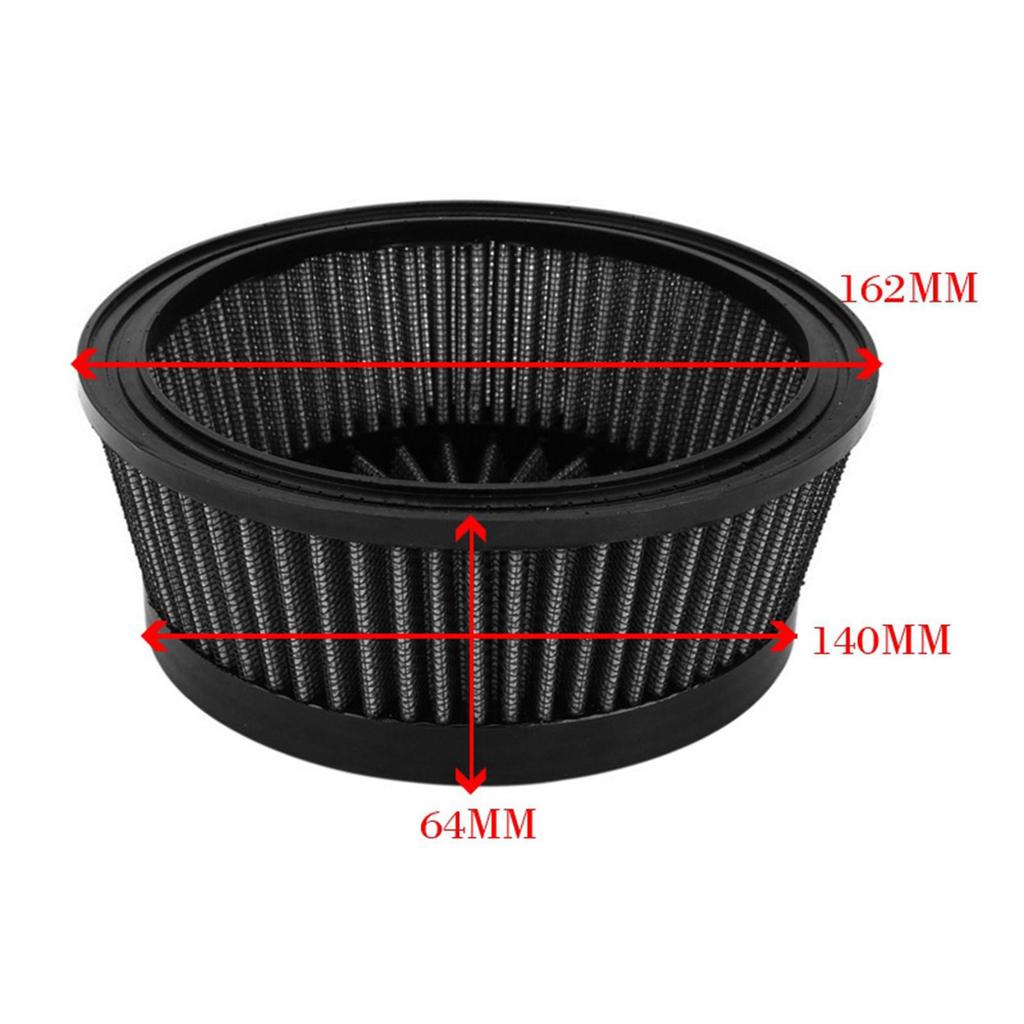 Replacement Motorcycle Air Cleaner Filter Round Tall Aluminum Filter Element for Harley Touring FXDLS Softail Trike