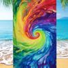 Creative Painting digital-printed polyester Superfine fiber double-sided fleece Beach vacation bath towel, beach towel
