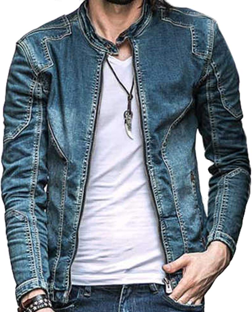 

Laquest Vintage Stand Collar Denim Jacket Rider s (XL)