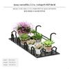 2-Tier Balcony Railing Flower Container Stand, Hanging Iron Pot Rack,