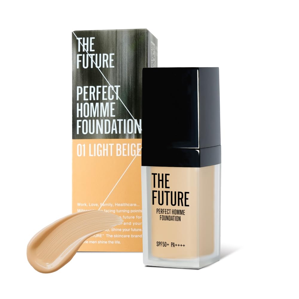 THE FUTURE Perfect Homme Foundation 35g 01 Lys Beige Flytende Foundation for Menn Rødhet Akne Arr Poredekning