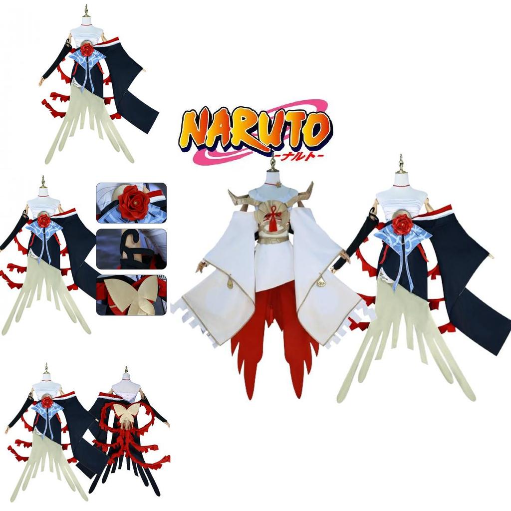 Sweet And Fresh Konan Cosplay Outfit White Crane Style Naruto Costume