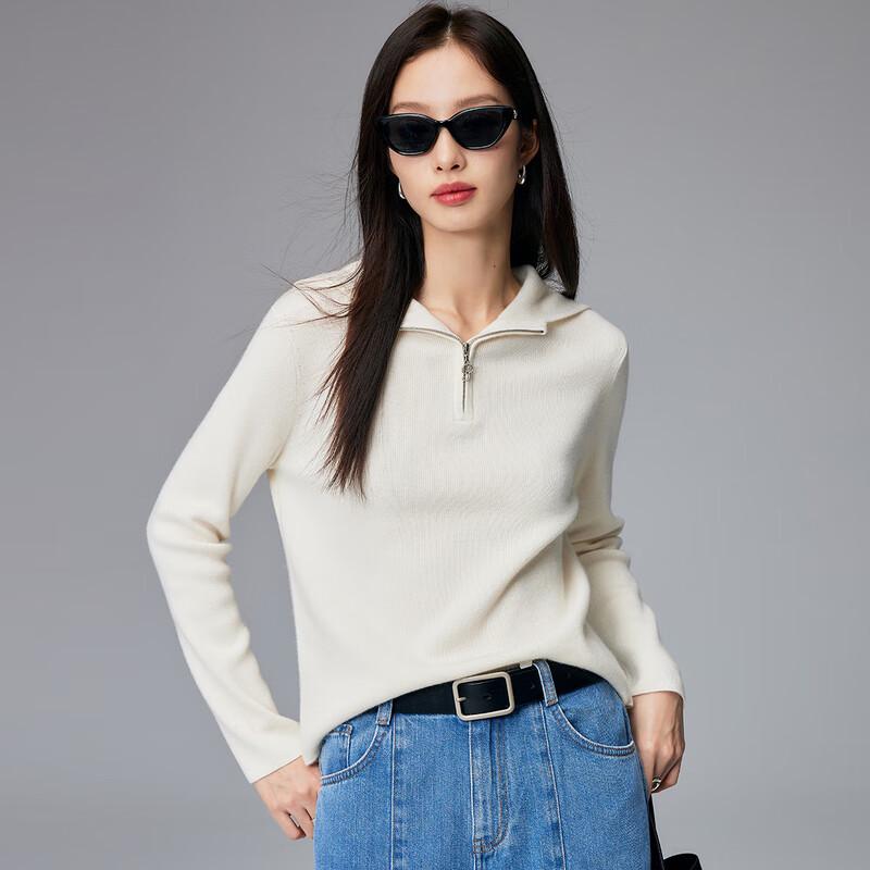 Paro Women's 100% Cashmere Half-Zip Knit Sweater