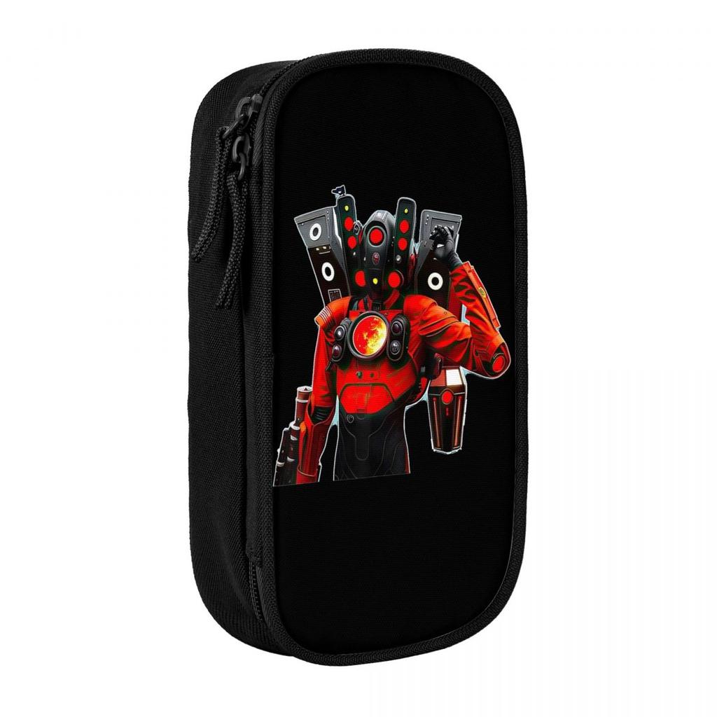 Estuches de lápiz del juego Skibidi Toilet de moda Estuches de lápiz Titan Speakerman Portalápices Bolsa Grande de Almacenamiento para Niños Cremallera Escolar Papelería