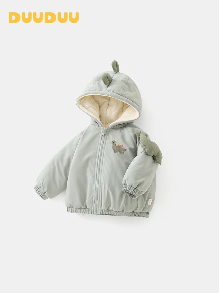 DUUDUUD Gefütterte Jacke für Jungen 2025: Neuer dicker Baumwollmantel für Kinder für Herbst/Winter