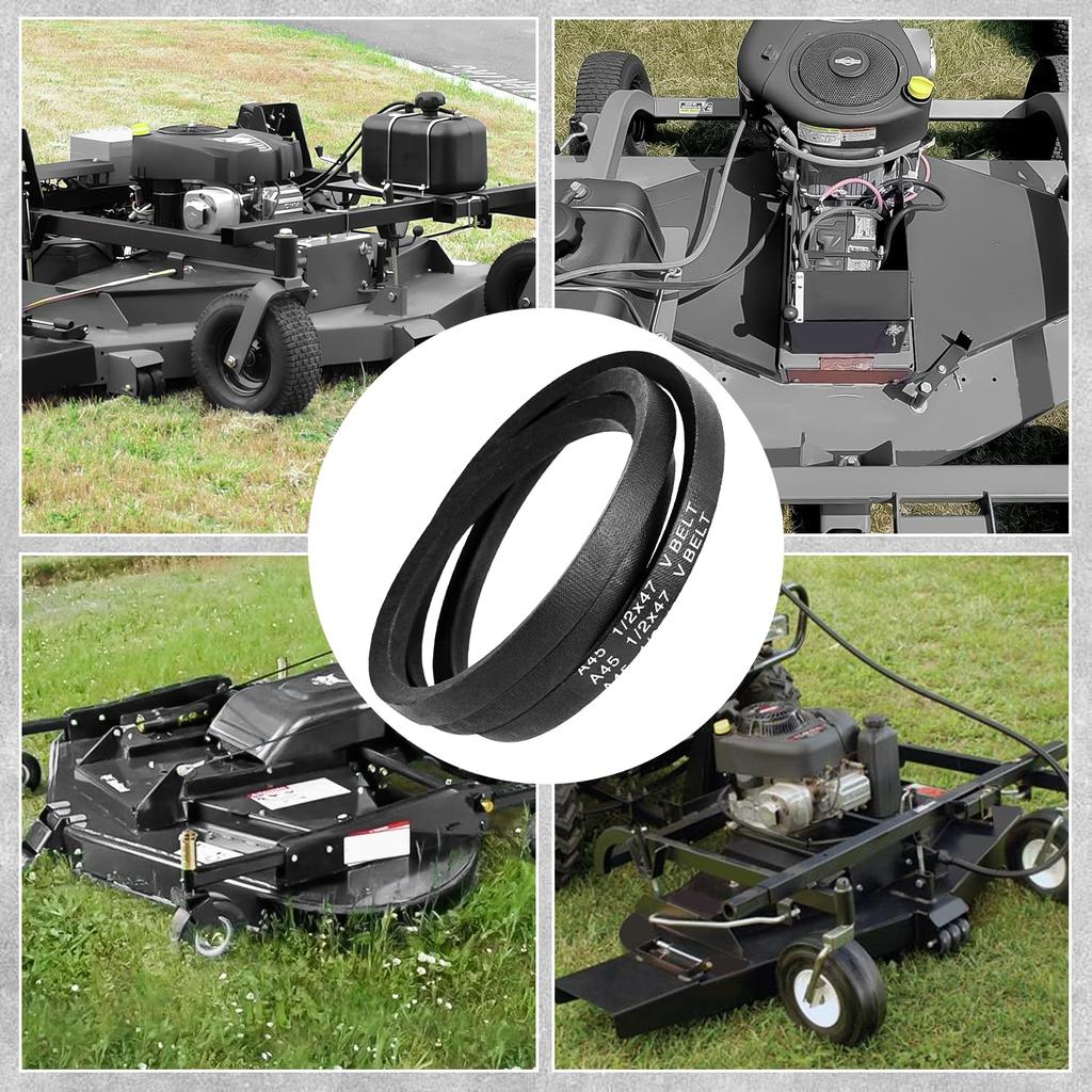 2 Pack Replacement V-Belt for Swisher 6046 Mowers (47'' Length X 1/2" Width)