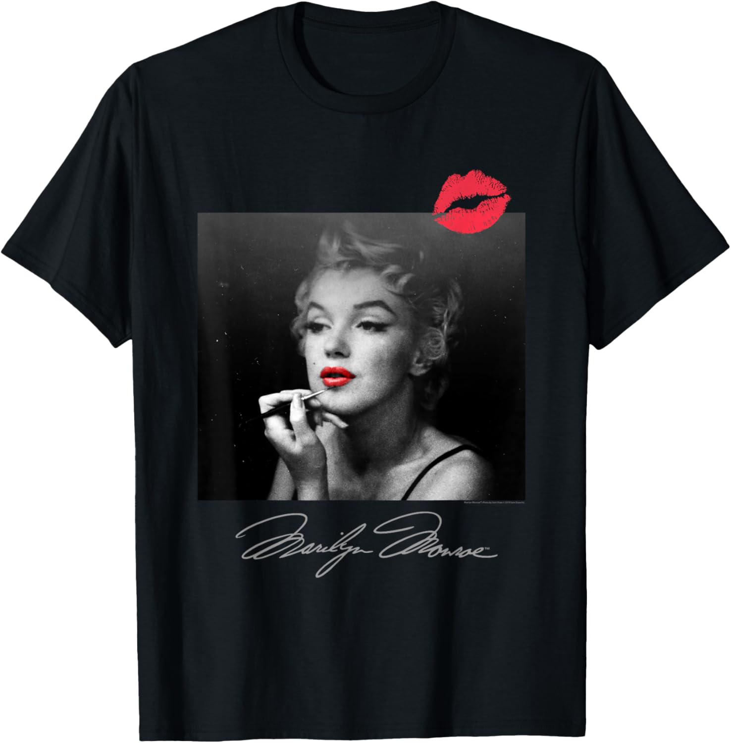 Marilyn Monroe Makeup Room Kiss T-Shirt Small S разноцветный