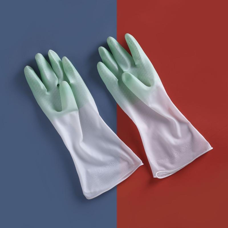 Vodotěsné Rukavice pro domácí práce Čisticí rukavice Kuchyňské čištění Latexové Prádlo Rukavice Mytí nádobí Gumové rukavice odolné proti opotřebení