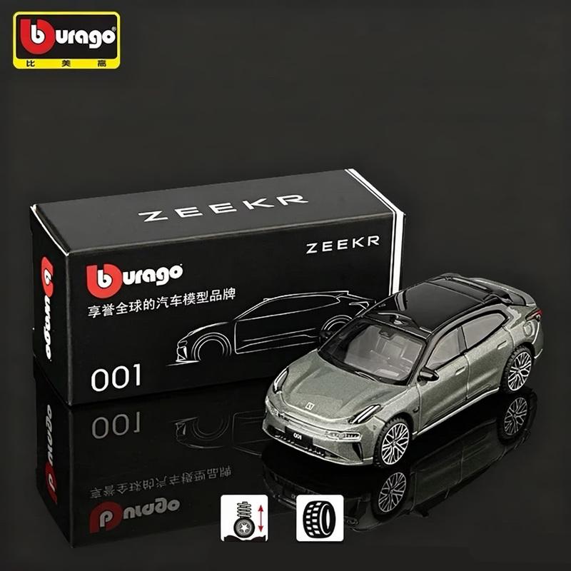 Burago 1:64 Zeekr 001 Fr Legierung Kombi Sportwagen Modell Druckguss Metall Neue Energie Fahrzeuge Automodell Simulation Kindergeschenk gray