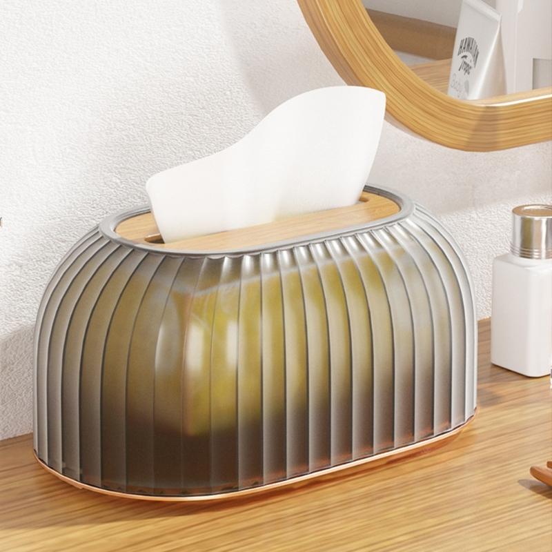 Striped Tissue Box Countertops Toilet Paper Holder Disposable Paper Storage Box Napkin Storage Box Homes Decoration