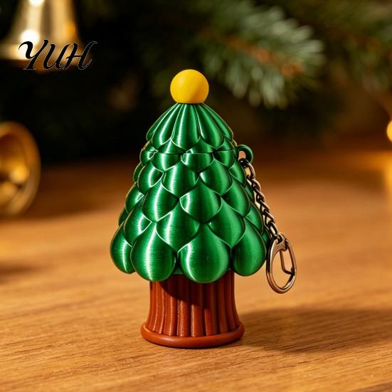 Holiday Tree Decor Retractable Christmas Longsword Toy, 3D Printed Xmas Stress Relief Keychain Pendant Keychain, Mini Fidget Toy for Backpack Charm