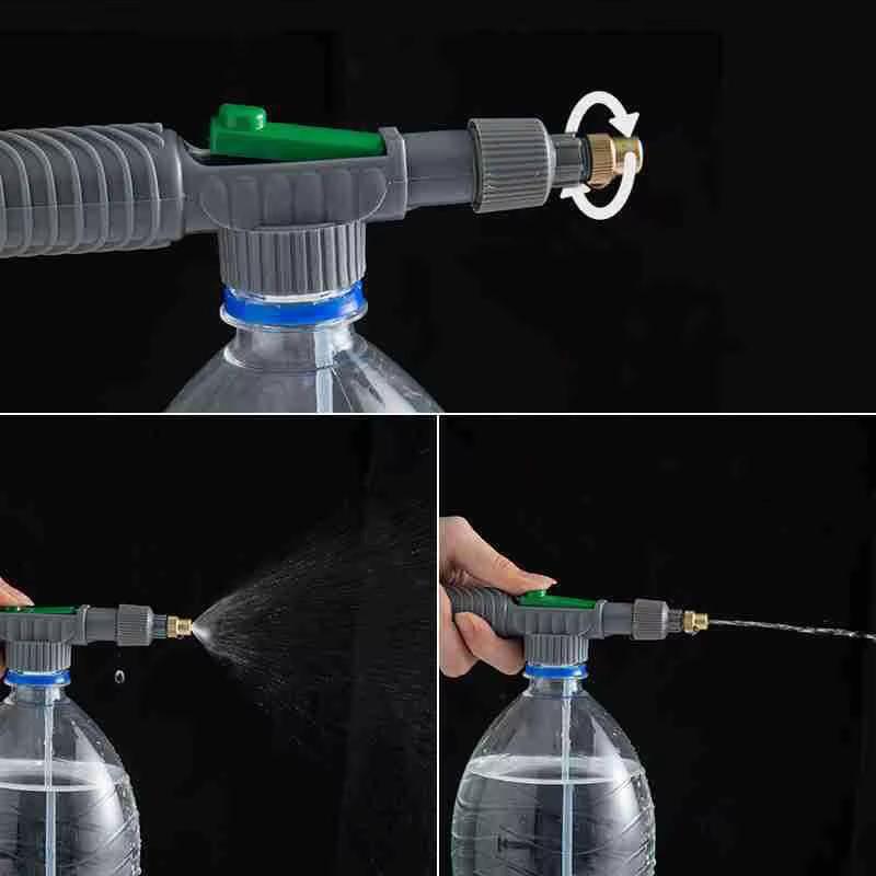 Manual High Pressure Air Pump Gardening Watering Sprayer Beverage Bottle Small Manual Pressure Adjustable Spray Head
