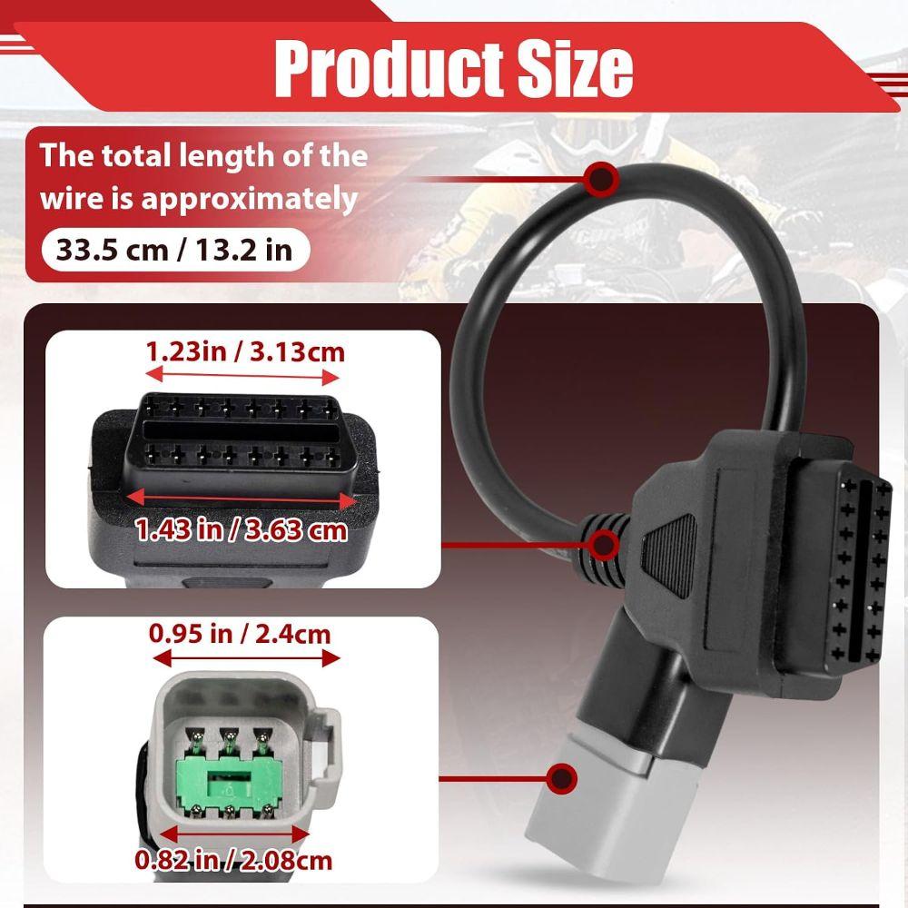 OBD2 OBD2 Adapter Cable Black Extension Cable Adapter Convenient ATV Scanner Cable